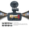 RUCCESS Ambarella A7LA50D DVR 3 in 1 Full HD 1080P Video Recorder Anti GPS Radar Detector 1296P Car Camera Speedcam Night Vision