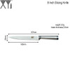 XYj Brand Stainless Steel Kitchen Knives 8" 8" 7" 5" 3.5" Cooking Knife Ergonomic Grip Design Stainless Steel Knife 5 Piece Set