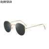 DJXFZLO Luxury Sunglasses Women/Men Brand Designer Glasses Lady Oval Sun Glasses Small Metal Frame  Oculos De Sol Gafas