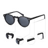 Retro Round Polarized Sunglasses For Men and Women Vintage Driving Outdoor Gregory Peck Sun Glasses With Case