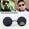 JackJad Matrix Morpheus Style Round Rimsless POLARIZED Sunglasses Men Driving Brand Design Clamp Nose Sun Glasses Oculos De Sol 