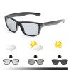 2018 new Men Driving Photochromic sunglasses Men Polarized Chameleon Discoloration Sun glasses Leisure square sunglasses