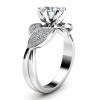 Fashion Elegant Original 925 Sterling Silver Rings for Women Dazzling Flower Ring 1 Carat Zircon ANNIVERSARY Bijoux