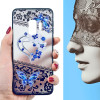 3D Diamond Phone Case For Samsung Galaxy A6 2018 A8 S8 S9 Plus S7 Edge J3 J5 J7 2017 Note 9 Sexy Lace Flower Clear PC Back Cover