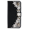  Diamonds Fan Tassel Butterfly PU Leather Wallet Pouch Flip Case Cover Black Cases For Samsung galaxy S3 4 5 6 7 Edge 8 PLUS
