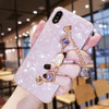 Fancy Pearl crystal stone tassel Diamond chain bracelet shell phone case cover For Samsung galaxy a5 j3 j5 j7 2017 2018 pro 