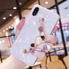 Fancy Pearl crystal stone tassel Diamond chain bracelet shell phone case cover For Samsung galaxy a5 j3 j5 j7 2017 2018 pro 