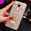 Rhinestone Soft TPU Silicone Phone Case For Samsung Galaxy J3 J5 J7 2016 J320 Diamond Butterfly Ballet Case Soft TPU Back Cover 