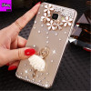 Rhinestone Soft TPU Silicone Phone Case For Samsung Galaxy J3 J5 J7 2016 J320 Diamond Butterfly Ballet Case Soft TPU Back Cover 