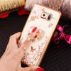 Luxury Diamond Soft TPU Crystal Rhinestone Glitter Phone Case For Samsung S8 J3 J5 J7 A3 A5 A7 2016 2017 With Ring Holder Stand