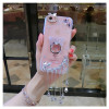 Diamond curtains bear finger ring phone case for iPhone 6 6s 7 8 X XS max XR for Samsung galaxy s6 s7 edge s8 s9 plus note 5 8 9