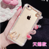 Luxury Rhinestone Diamond Case for Samsung Galaxy S8 S8 Plus S7 S7 Edge Cute Kitty Cat Bling Clear PC Hard Back  