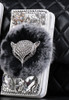 BotexBling DIY Fox Diamond fluffy plush Rabbit Fur Cover for samsung galaxy S6 edge plus s7 s5 s4 N5 N4 N8 s8 Flip Wallet Case 