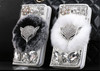 BotexBling DIY Fox Diamond fluffy plush Rabbit Fur Cover for samsung galaxy S6 edge plus s7 s5 s4 N5 N4 N8 s8 Flip Wallet Case 