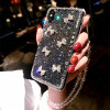Rhinestone bow strap glitter star phone case for iPhone 6 6s 7 8 plus X XS MAX XR for Samsung galaxy s7 edge s8 s9 plus note 8 9