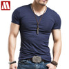 Men's Tops Tees 2018 summer new cotton v neck short sleeve t shirt men fashion trends fitness tshirt free shipping LT39 size 5XL