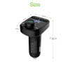 Car FM Transmitter Aux Modulator Bluetooth Car Kit Car Audio MP3 Player with 3.1A Quick Charge Dual USB Car Charger