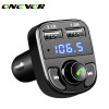 Car FM Transmitter Aux Modulator Bluetooth Car Kit Car Audio MP3 Player with 3.1A Quick Charge Dual USB Car Charger