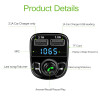 Car FM Transmitter Aux Modulator Bluetooth Car Kit Car Audio MP3 Player with 3.1A Quick Charge Dual USB Car Charger