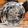 2022 new skeleton hollow fashion mechanical hand wind men luxury male business leather strap Wrist Watch relogio