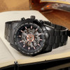 Winner Men's Watch Fashion Skeleton Brand Automatic Stainless Steel Bracelet Casual Wristwatch Color Black FSG8042M4B1