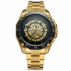 New Number Sport Design Bezel Gold Watch Mens Watches Top Brand Luxury Montre Homme Clock Men Automatic Skeleton Watch