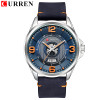 Mens Watches Top Brand CURREN Leather Wristwatch Analog Army Military Quartz Time Man Waterproof Clock Fashion Relojes Hombre