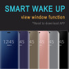 Smart Leather Flip Stand Mirror Case For Samsung Galaxy A8 A6 J4 2018 S8 S9 Plus S7 S6 Edge j5 j7 2017 EU Version Case 360 Cover