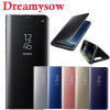 Smart Leather Flip Stand Mirror Case For Samsung Galaxy A8 A6 J4 2018 S8 S9 Plus S7 S6 Edge j5 j7 2017 EU Version Case 360 Cover