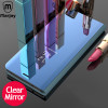 Mirror Clear View Flip Case For iphone XS Max XS X XR 8 8 Plus 7 Plus Full Body Cover For iphone 7 6 6S Plus Flip Stand Case