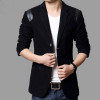 VXO   men's  Casual Slim Fit Blazer Leather Patchwork Plus Size Suits Jacket Men Fighting leather  Blazers 