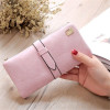 New rushed Lady Bag Women Wallets Purse Matte Drawstring Nubuck Handbags Leather Zipper Long Two Fold Clutch Card Holder A2