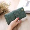 New rushed Lady Bag Women Wallets Purse Matte Drawstring Nubuck Handbags Leather Zipper Long Two Fold Clutch Card Holder A2