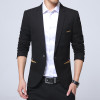 Fashion New Men Casual Blazer Slim Fit Masclulino Notched Collar Solid Color Business Casual Suit Blazer Men