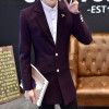 VERSMA 2018 Black Long Suit Blazer Jacket Male Slim Fit Groom Wedding Suits Blazers Casual Tuxedo Purple Mens Suit Boys Blazer