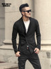 Men washed European style short black suit jacket new design metrosexual man slim burr suit blazer fashion winter outwear F111