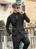 Men washed European style short black suit jacket new design metrosexual man slim burr suit blazer fashion winter outwear F111