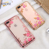 KISSCASE Floral Patterned Case For iPhone 7 6 6s 8 Plus XS Max XR X litter Bling Girly Phone Cases For iPhone 5S SE X 10 Bumper 