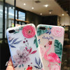 MaxGear 3D Flower Flamingo Case For iPhone X 8 Clear Floral Phone Case For iPhone 7 6 6S Plus 5 SE Matte Soft TPU Back Cove