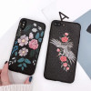 3D Luxury Handmade Embroidery Bird Flowers Cartoon Phone Case For iPhone7 6 6 S Plus 8 8Plus Back Cover For iphone X10 case