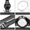Men Watches 2018 luxury brand Olevs quartz leather minimalist Black strap Ultrathin Wristwatches Waterproof High Quality Relogio