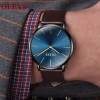 Ultra thin Watches Black Leather OLEVS Mens Watches Top Brand Luxury Wristwatch Men Business Simple Quartz Creative Wrist Watch