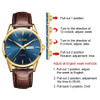 Mens Watches Top Brand Luxury OLEVS Fashion Watch Men Leather Quartz Watch For Male Auto Date Rose Gold Shell relogio masculino