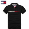 TOMMY HILFIGER Small stripes classic pure color polo shirt for man