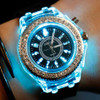  LED Sport Watches Geneva Luminous Women Quartz Watch ladies Women Silicone Wristwatches glowing Relojes Mujer 8 colors