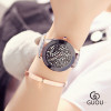 GUOU Women's Watches Luxury Rhinestone Diamond Watch Women Watches Genuine Leather Ladies Watch Clock saat relogio feminino gift