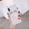 Love Heart Glitter Stars Luck Cat Case for Samsung Galaxy S5 S7 Edge S8 S9 Plus Dynamic Liquid Cover