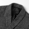 Men Autumn and Winter New Grey Pattern European Style Slim Casual Banquet Suit Men's Lattice Woolen Business Suit Blazer F311