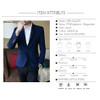 BROWON Autumn Korean Style Men Blazer Single Button Suit Jacket Non-ironing Solid Color Formal Blazers for Men