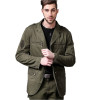 New Men's Casual Blazers Designer Fashion Military Style Cotton Male Jacket Coat Men Blazer